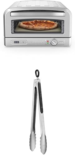Bundle of Cuisinart - Horno de pizza de interior, horno portátil para pizza de encimera que hornea pizzas de 12 pulgadas en minutos, acero
