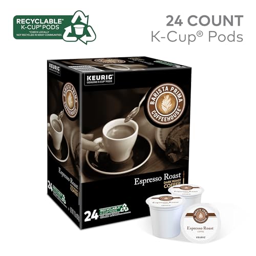 Barista Prima Coffeehouse Espresso Roast Coffee, Keurig Single Serve K-Cup Pods, 96 Count