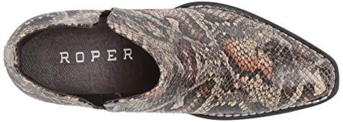 Image of ROPER Womens Ava Leopard Snip Toe Casual Boots Ankle Low Heel 1-2 inch