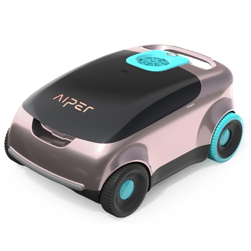 AIPER Cordless Automatic Cleaner, Pool Vacuum with Auto- Parking, Lightweight, Ideal for Above Ground Flat Pool up to 860 sq.ft.