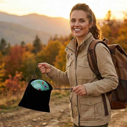 Rain Drum for Outside Garden, Steel Tongue Drum 6.8 Inch 13 Notes, Meditation Music Instrument, Meditation Outdoor, Unique and Unusual Gift Ideas, UV Printed Notes with Geometric Patterns (Malachite) - Image 6