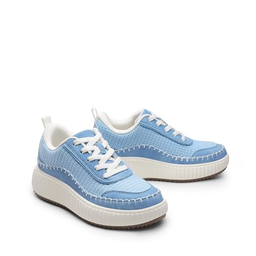 Image of DREAM PAIRS Women Chunky City Tweed Comfortable Casual Platform Fashion Sneaker