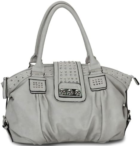 MG Collection Brenna Studded Large Shopper Hobo Shoulder Bag