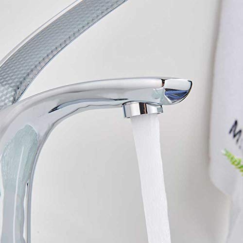 Mitigeur de lavabo design carré chrome brillant en laiton pour salle de bain