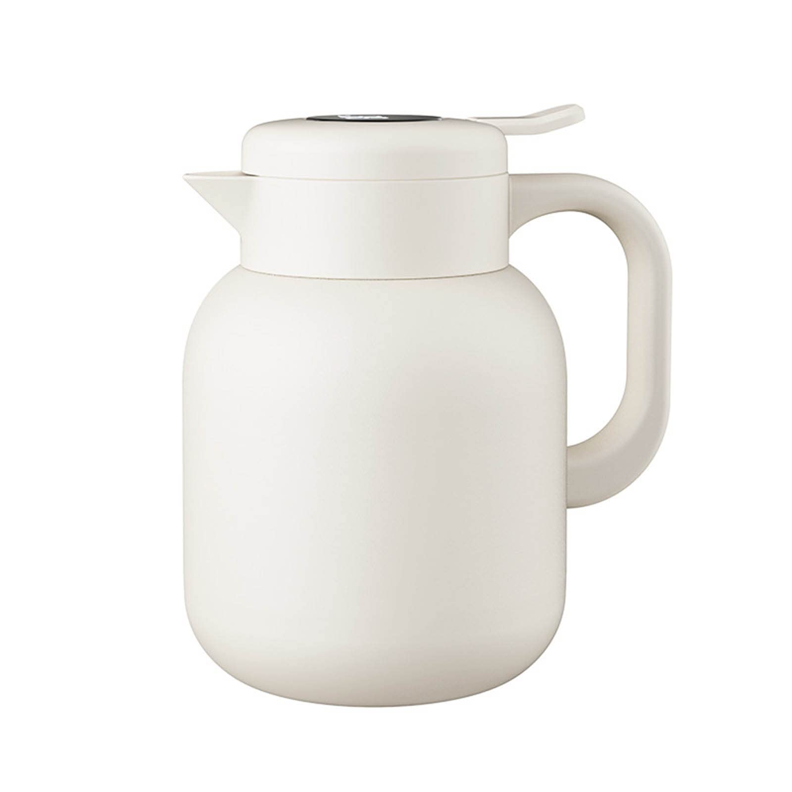 Mug Isotherme Gourde Gourde Isotherme Bouteille Isotherme Flasques Inox Café Sport Carafe Séparation Du Thé Ménager (1L,White)