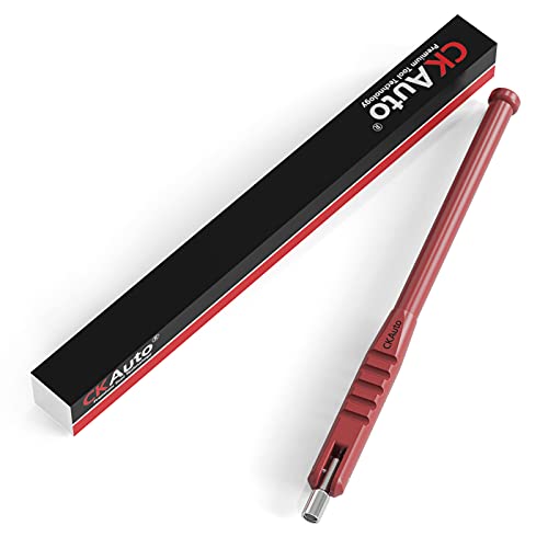 CKAuto Tire Valve Stem Puller/Installer with Tire Valve Core Tool No Scratch High Tensile Strength Red Plastic Tire Valve Tool