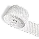 White Elastic Band 0.80" х 1.1 Yards Flat Spandex Elastic Spool Knit Elastic Bands for Sewing Stretc