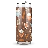 Coffee Mugs Cute Tumblers Can Stainless Steel Insulated Coffee Mug Cups with Lid and Straw