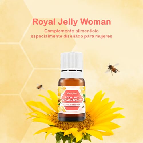 Miniatura 2 de Jalea Real Liofilizada Woman con Vitamina E, Q10 y Té Verde | Ayuda al Equilibrio Hormonal | Aporta Fuerza y Energía | Contiene 20 Viales | Tomar 1 Vial al Día Preferiblemente en Ayunas