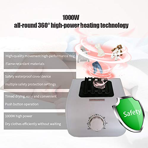 Nekithia Clothes Dryer 1000W Portable Drying Rack 1.5 Meters Double Layer Small Electric Wardrobe Home Apartments Travel Rv Dryer Combo #TOP4