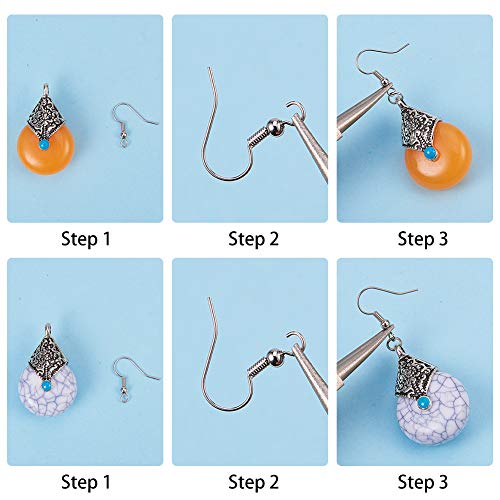 Sunnyclue 1 Box Diy 6 Pairs Teardrop Drop Gemstone Earring Making Starter Kit Exclusive Jewelry Arts Craft Kit Turquoise Pendants With Earring Hooks For Women Beginners Adults #TOP3