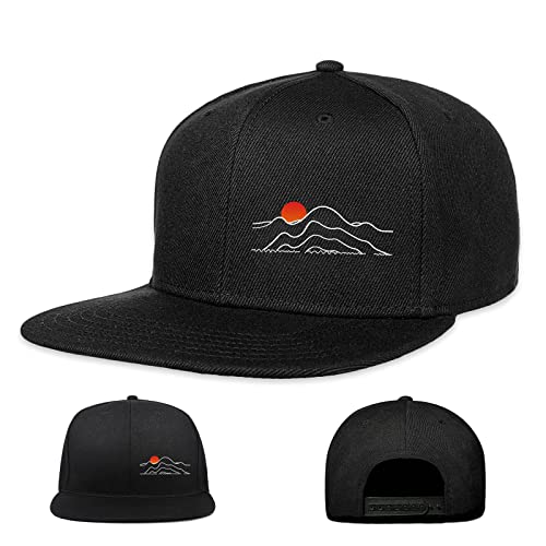 Mens Hats Snapback Hats for Men Flat Bill Black Custom Snap Backpack Hat for Men Baseball Cap Flat Brim Cool Mens Snapback Hats Skeleton Skull Finger Fitted Gaming Gorras para Hombres Originales