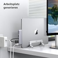 UGREEN Laptop Ständer Vertikaler Aluminium mit Thermischer Basis (Silber) – Ansicht 6