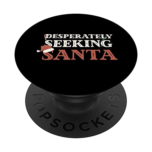 Desperately Seeking Santa Funny Vintage Christmas Holidays PopSockets PopGrip Intercambiable
