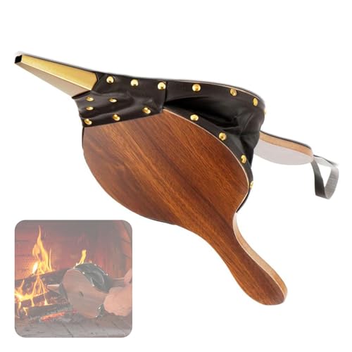 CZMYCBG Fuelle De Chimenea Grande Mediano Y Pequeño Soplador De Aire De Leña Boquilla De Fundición for Camping Al Aire Libre Barbacoa Chimenea Fuelle De Mano for El Camping, Chimenea De Interior (Col