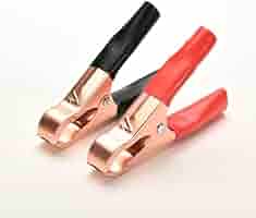 Pinze A Coccodrillo 2 Pezzi - Rosso E Nero - Per Batterie, Elettricità, Test - Foto 2