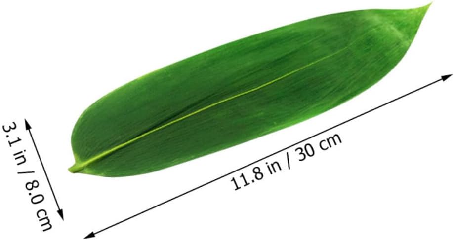 Garneck 100pcs Bamboo Leaves for Sushi Dish Decor Natural Sushi Plate Adornments for Sashimi Appetizers and Fresh Cuisine Presentation Japanese Style Bamboo Leaf Decorations