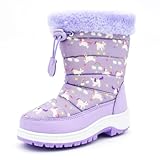 Nova Mountain Boys Girls Little Kids Winter Snow Boots,NF NFWB103 LilacUnicorn 9