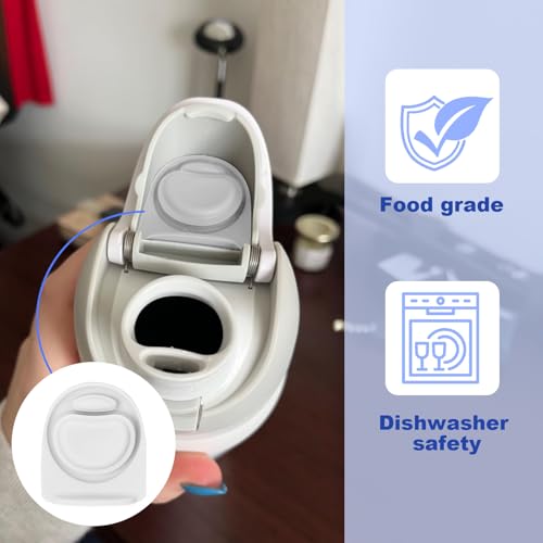 Mity rain White 24oz Water Bottle Replacement Parts Set for Owala FreeSip - Includes Replacement Top Lid Gasket Stoppers, Handle Strap, Boot and Charms Accessories — view 2