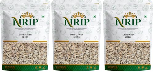 Image of NRIP Premium Sunflower Whole Seeds, 200 g (Pack of 3)