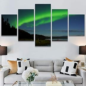 SIGNWIN 5 Panel Canvas Wall Art Astronomy &...