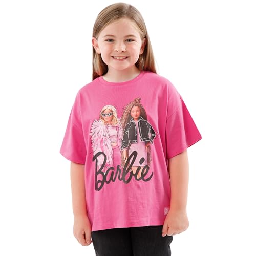 Barbie T-Shirt Girls | Pink Girls Summer Tops Boxy Tshirt for Girls | Ages 5-12 | Official Merch2