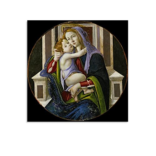 Sandro Botticelli High Definition Leinwanddruck Kunstwerk Ölgemälde (11) Gemälde auf Leinwand Wandkunst Poster Scroll Bild Druck Wände Dekor Home Poster 61 x 61 cm Cover