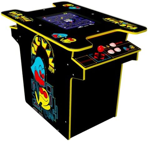Arcade1Up PAC-MAN Head-to-Head Arcade Table with 12 Games, Multiplayer Control Panel, & 17-Inch Color LCD Screen, Black Series Edition