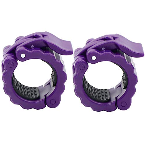 Greenseven Weight Bar Clamp Olympic Quick Release Barbell Collar Locking 2 Inch Plate Workout For Gym Home Lock Dumbbell Curl Bar(Purple) #TOP5