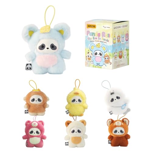 52TOYS Panda Roll The Zoo in Hands Series Plush Keychain Blind Box Stuffed Animal Plush Toy with Soft and Adorable Design 1PC Perfect for Cuddling Display Ideal Gift for Panda Enthusiasts