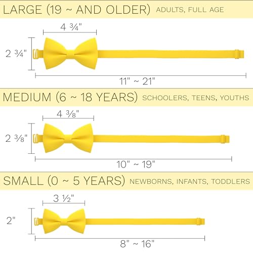 Image of Bow Tie House Mens Bowties Pre-tied Shape Clip on Bowtie Solid Men Formal Wear for kids, baby boys, toddler any age bow ties