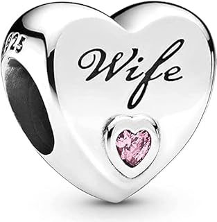 NINGAN Heart Charm 925 Sterling Silver Family Series Beading for Father and mother Grandparents sisters for women bracelet