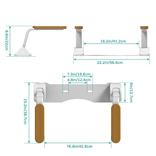 Miniatura 6 de Heuffe Marco De Seguridad Plegable Para Inodoro - Apoyabrazos Fijos Con Soporte Estable, Montaje Súper Sencillo Para Ancianos Discapacitados Madera