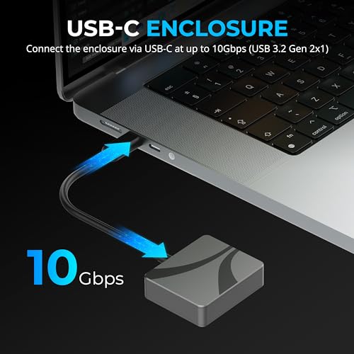 Image of SABRENT USB-C Enclosure for M.2 2230 PCIe NVMe SSDs, 10Gbps Transfer Speed, UASP and Trim Support, Compatible with Windows, macOS, Linux (EC-NE30)