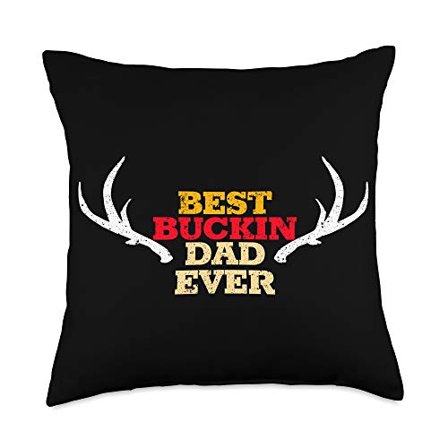 Buck & Arrow Bow Hunting Gear, Gifts and Apparel Bow Hunting Accessory Vintage Best Buckin Dad Archery Gift Throw Pillow, 18x18, Multicolor Buck & Arrow Bow Hunting Gear, Gifts and Apparel Bow Hunting Accessory Vintage Best Buckin Dad Archery Gift Throw Pillow, 18x18, Multicolor