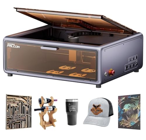 Creality Falcon A1 10W Laser Graviermaschine, Geschlossener Laser Cutter Lasergravur Maschine mit Intelligenter Kamera, Auto Materialerkennung, CoreXY-System, Plug and Play, Arbeitsbereich 387x305mm