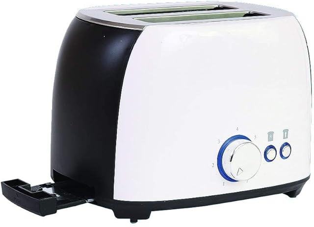 Caravan / Motorhome White Cool Touch 2 Slice Low Watt Toaster 800W