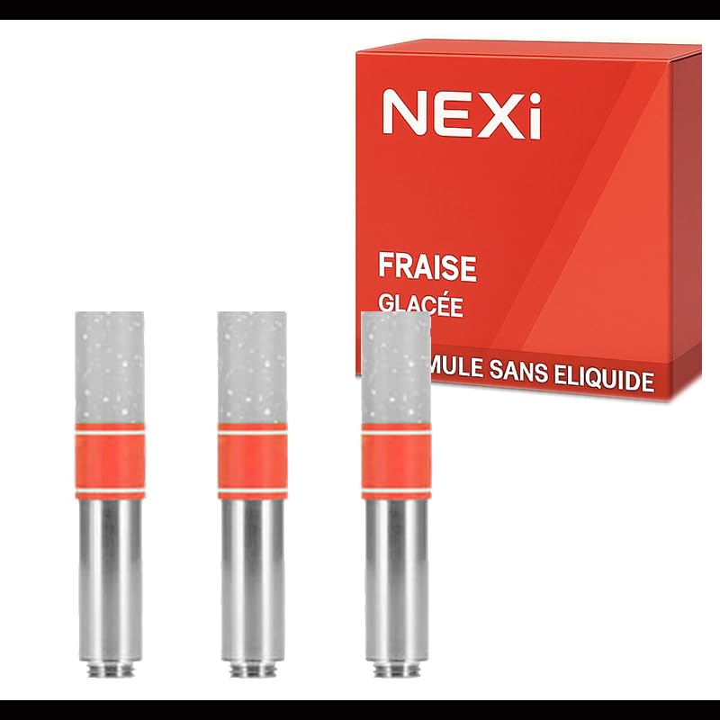 Pack de 3 cartouches de rechange Nexi One et Nexi Dual | fraise glacée | Sans nicotine, sans tabac, sans eliquide