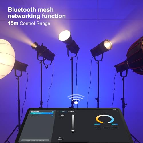 Image of GVM 300W LED Video Light with Softbox, AIO SD300B Photography Lighting Kit with APP Control, 2700K-6800K Studio Light Continuous Lighting Kit for YouTube,Film, 221950lux /1m
