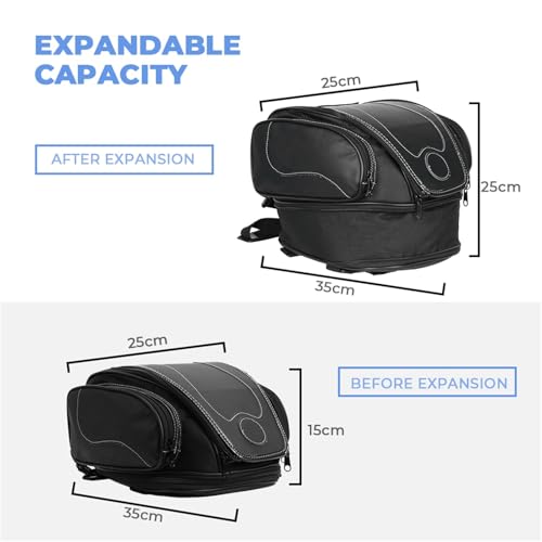 Bolsa trasero motocicleta impermeable PU para asiento y herramientas de CBR1000 5