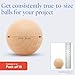 2 inch Wooden Round Ball, Bag of 10 Unfinished Natural Round Hardwood Balls, Smooth Birch Balls, for Crafts and DIY Projects (2 inch Diameter) by Woodpeckers