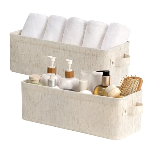 StorageWorks Narrow Storage Bins, Small Basket for Closet and Shelves,