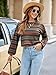 ZAFUL Women's Tribal Ethnic Graphic Cropped Knitwear Bohemian Long Sleeve Pullover Sweater Boho Drop Shoulder Knitted Top Multicolored