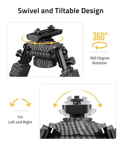 CVLIFE 30% Carbon Fiber Bipod for M-Rail Bipod Stable for Outdoor - image 3