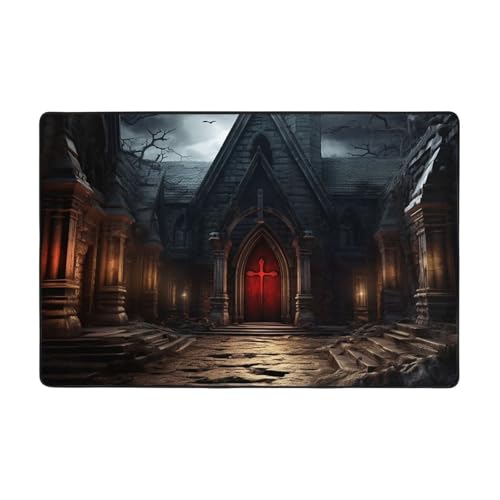 Tapis moderne en peluche courte Old Crypt 183x122 cm lavable et antidérapant