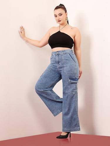 Image of Miss Chase A+ Women's Bootcut High Rise Regular-Length Stretchable Denim Shaping Jeans