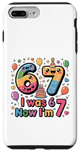 I was Six Now I'm Seven Autism �C�[�X�^�[ 67 �~�[�� 7�΂̒a���� �X�}�z�P�[�X iPhone 7 Plus/8 Plus �p