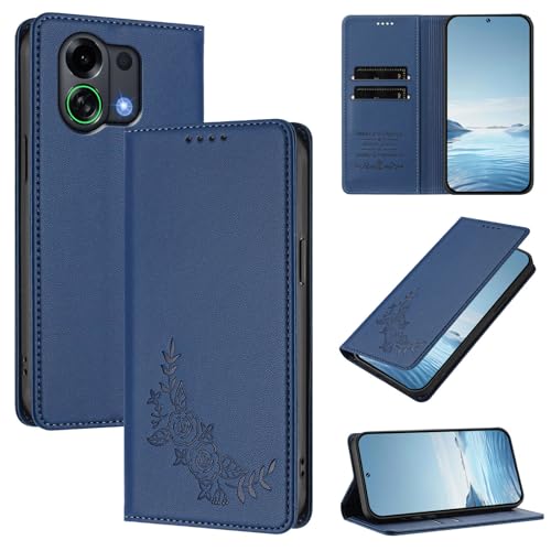 �X�}�z�P�[�X �Ή��@�� for Oppo K13 Turbo 5G / K13 Turbo Pro 5G�yRFID�u���b�N�z�y�J�[�h�z���_�[�t�����z �}�O�l�b�g�J�� �X�^���h�@�\�t���z�X�}�z�P�[�X Blue