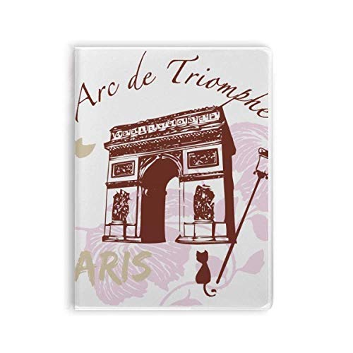 Carnet de notes Arc de Triomphe avec couverture en gomme souple pour journal