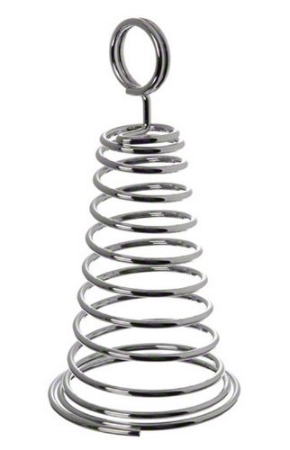 Image of American Metalcraft (MHSC6) 6 inch Chrome Spiral Number Holder